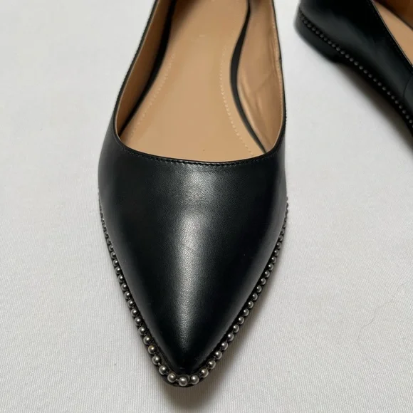 Coach Viviana ball chain leather flats, size 9.5 - Picture 2 of 6